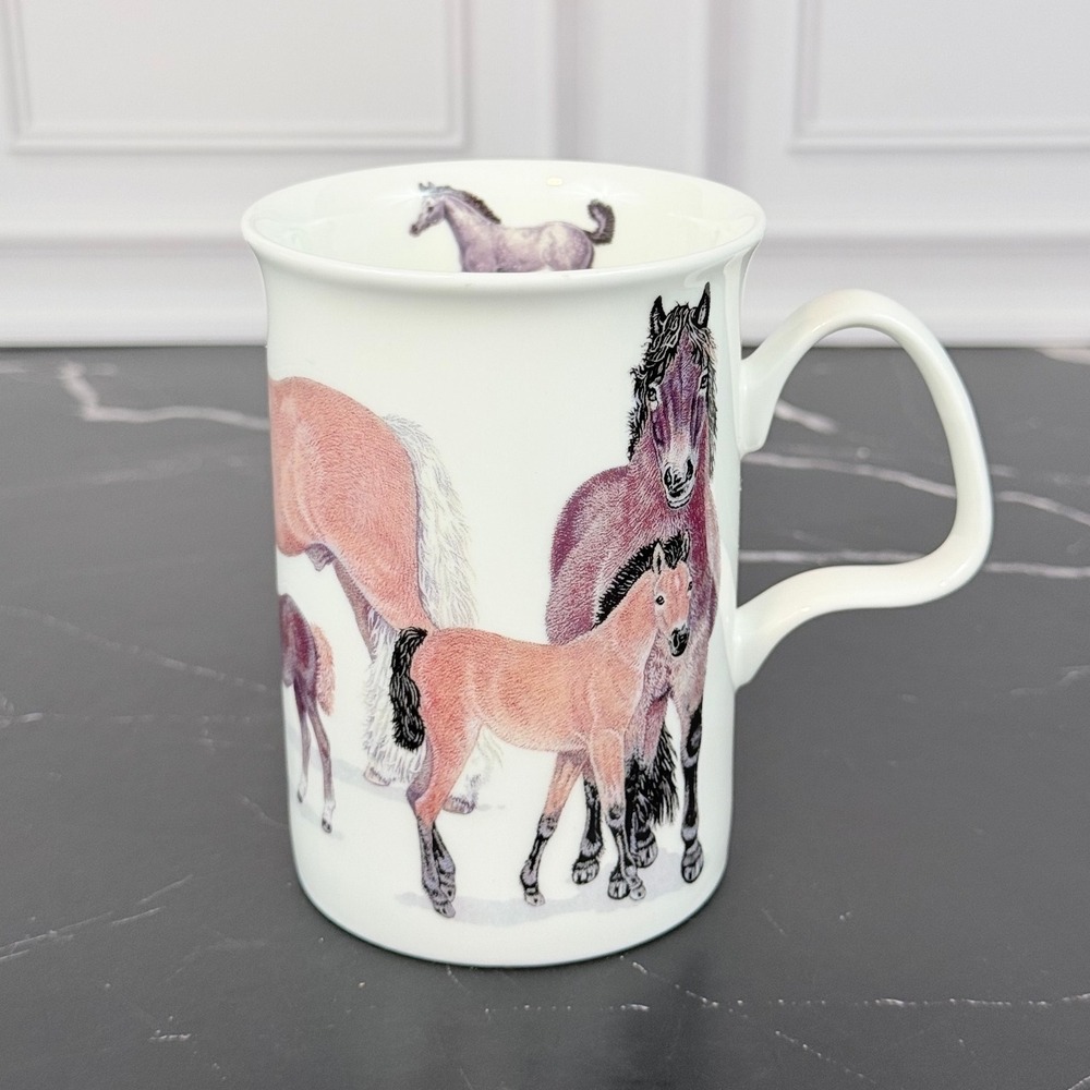 VTG Roy Kirkham England Horse Equestrian Mug Lancaster Shape Bone China 4"